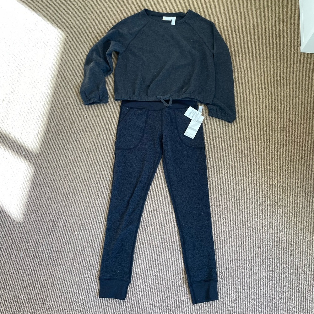 Brand new Zella leggings & sweatshirt set girls XL 14/16 with tags.